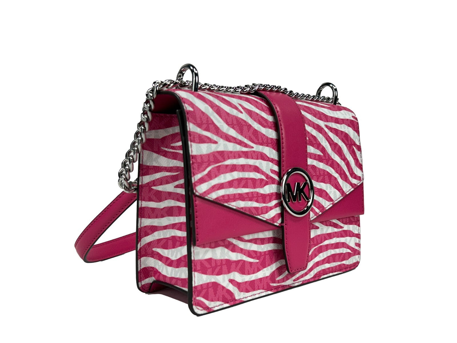 Small Greenwich Flap Shoulder Crossbody Bag in Dragon Fruit PVC And Leather