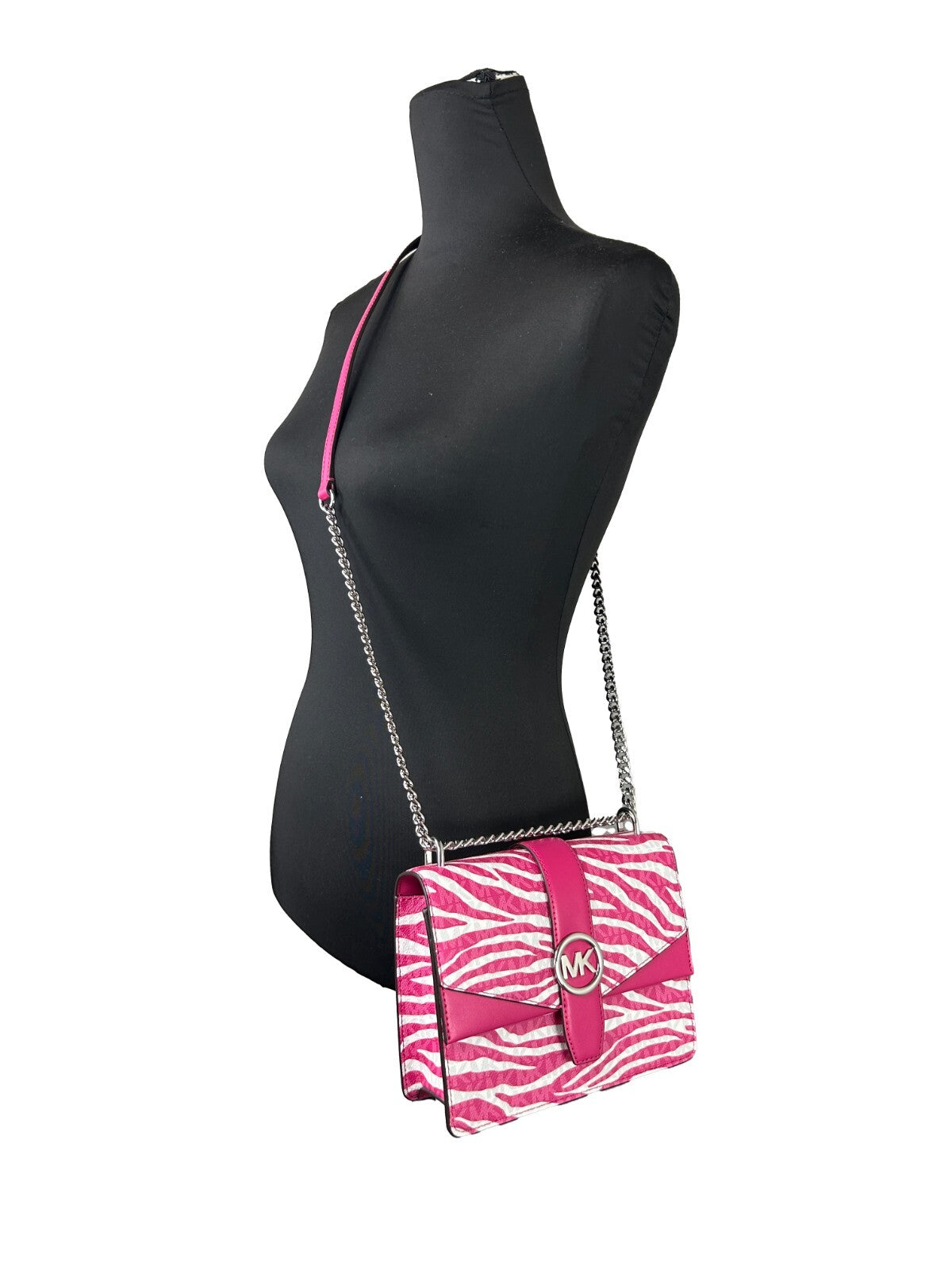 Small Greenwich Flap Shoulder Crossbody Bag in Dragon Fruit PVC And Leather