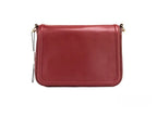 Medium Metal Signet Smooth Leather Flap Crossbody Bag