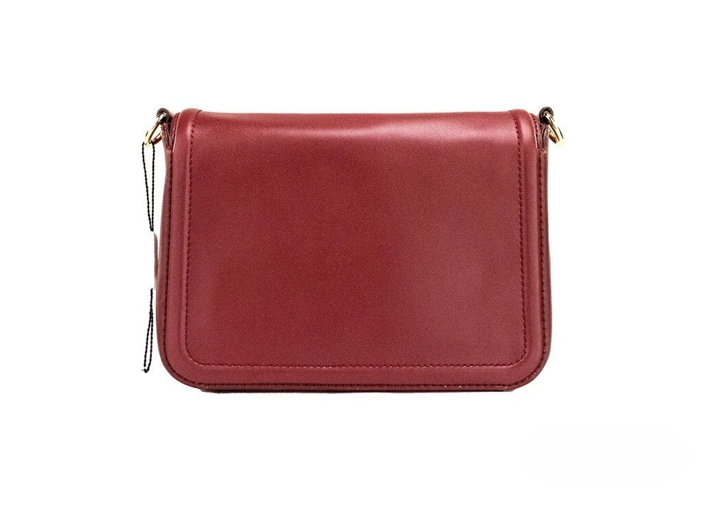 Medium Metal Signet Smooth Leather Flap Crossbody Bag