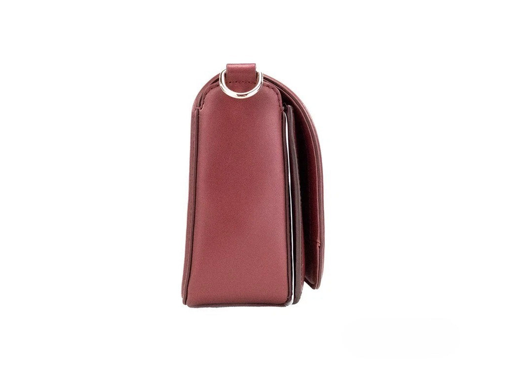 Medium Metal Signet Smooth Leather Flap Crossbody Bag