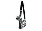 Black Leather Small Crossbody Tech Attachment Bag