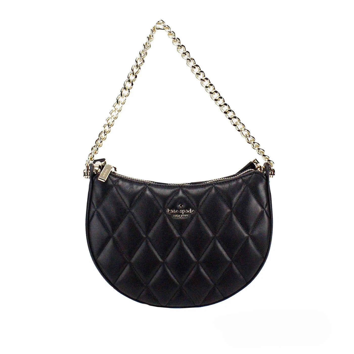 Carey Small Black Quilted Leather Crossbody Bag