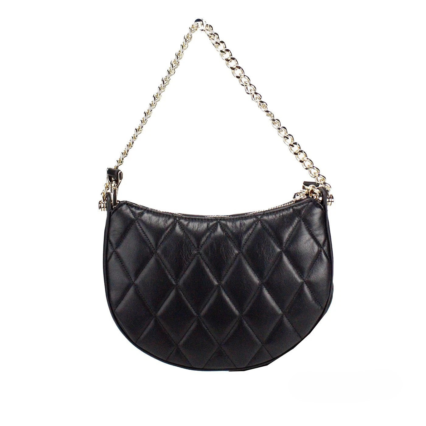 Carey Small Black Quilted Leather Crossbody Bag