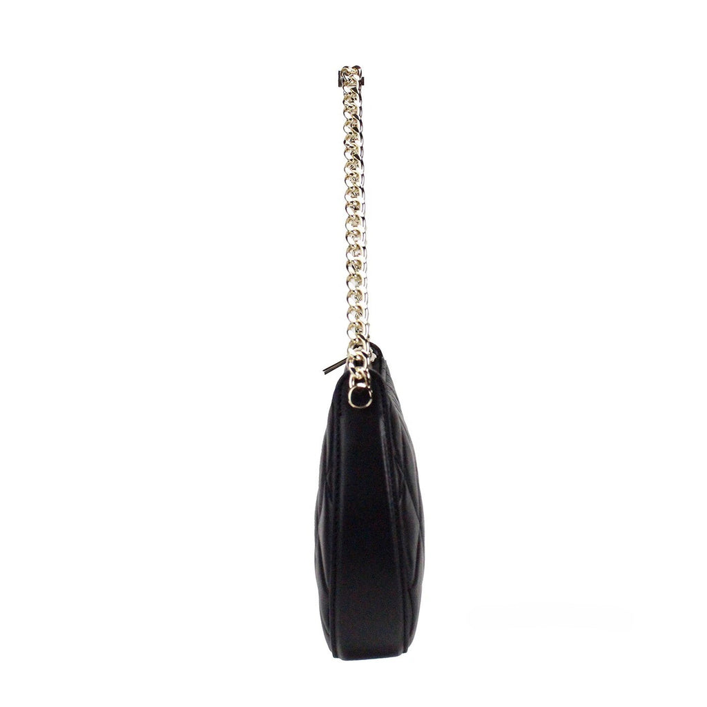 Carey Small Black Quilted Leather Crossbody Bag