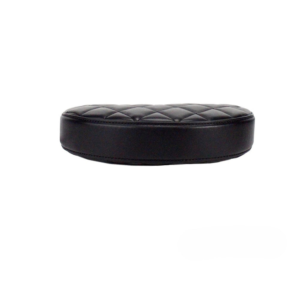 Carey Small Black Quilted Leather Crossbody Bag