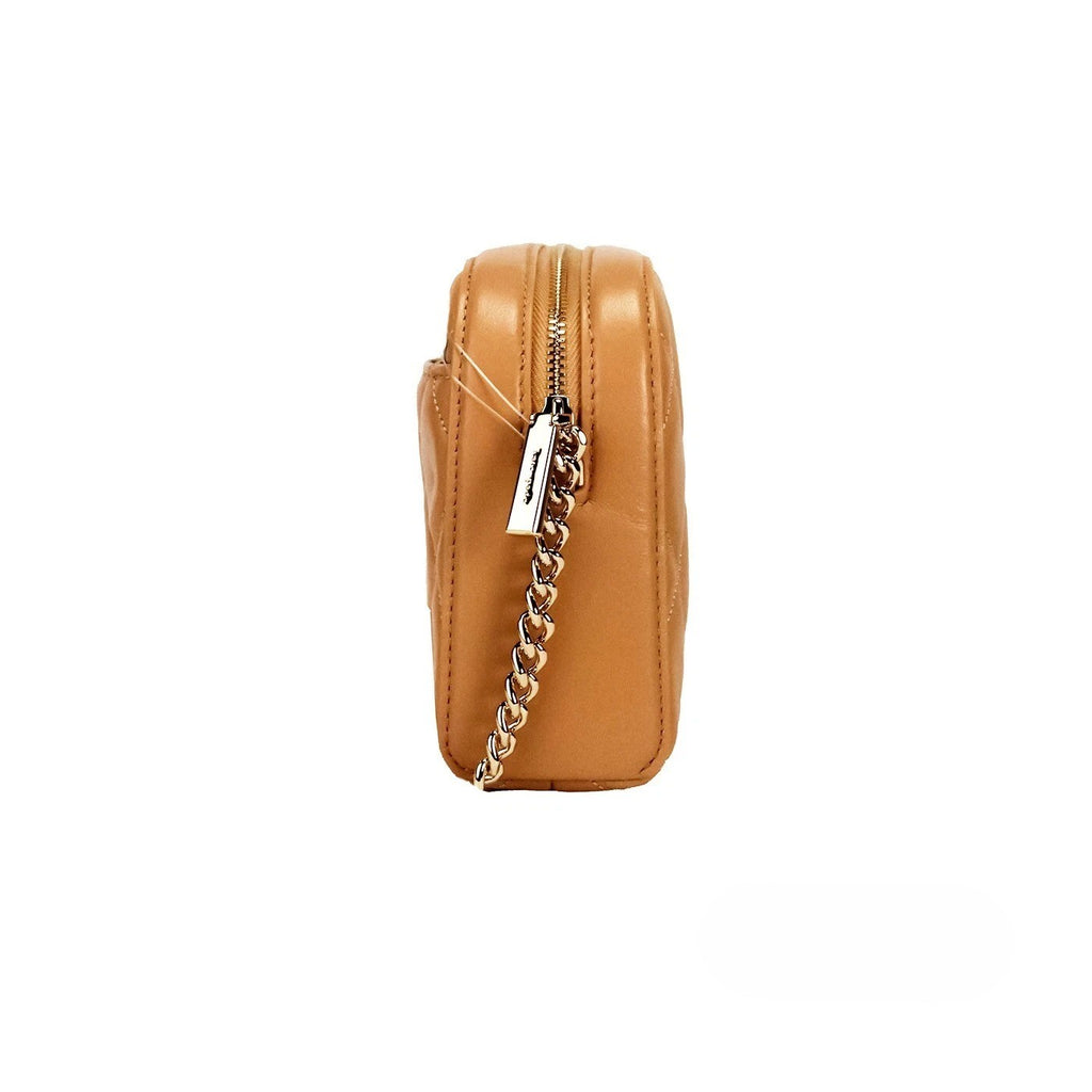 Mini Tiramisu Quilted Smooth Leather Camera Crossbody Bag