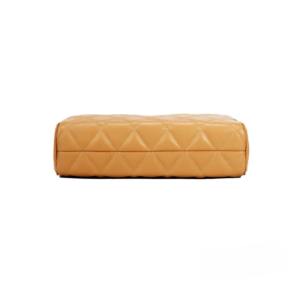 Mini Tiramisu Quilted Smooth Leather Camera Crossbody Bag