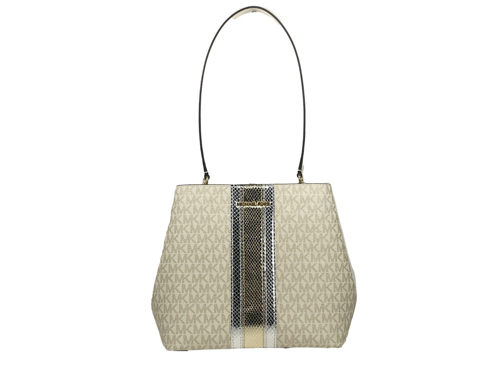 Medium Leather And Pvc Bucket Shoulder Bag
