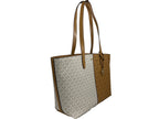 Medium Zip Top Tote Carryall Bag in PVC and Leather