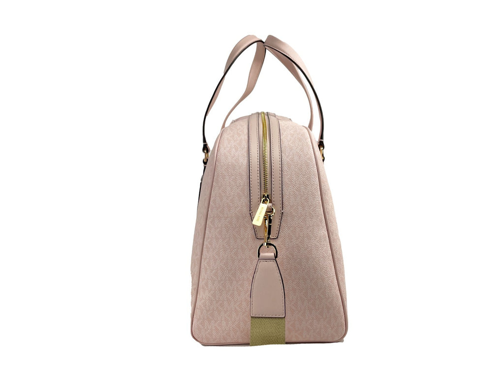 Extra Large Powder Blush PVC Top Zip Weekender Luggage Bag