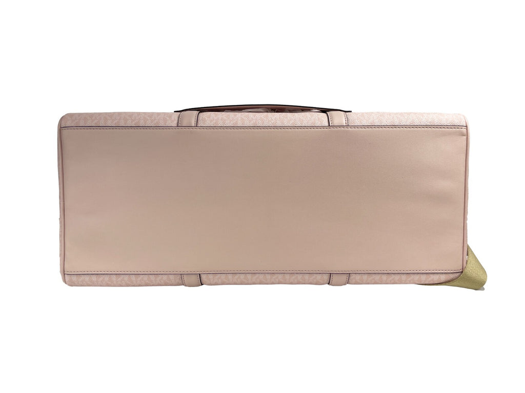 Extra Large Powder Blush PVC Top Zip Weekender Luggage Bag