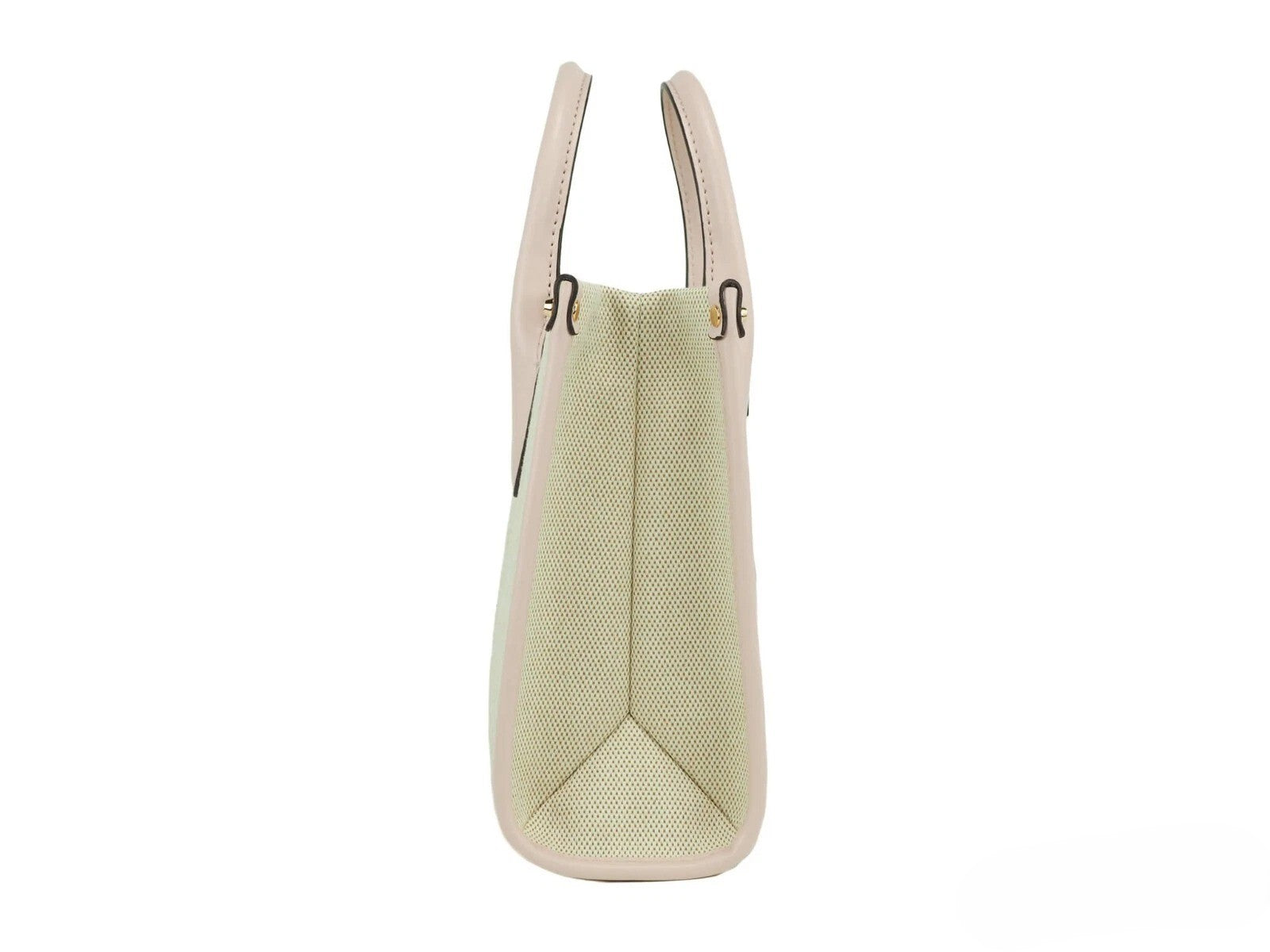 Small Powder Blush Canvas Shopper Crossbody Handbag