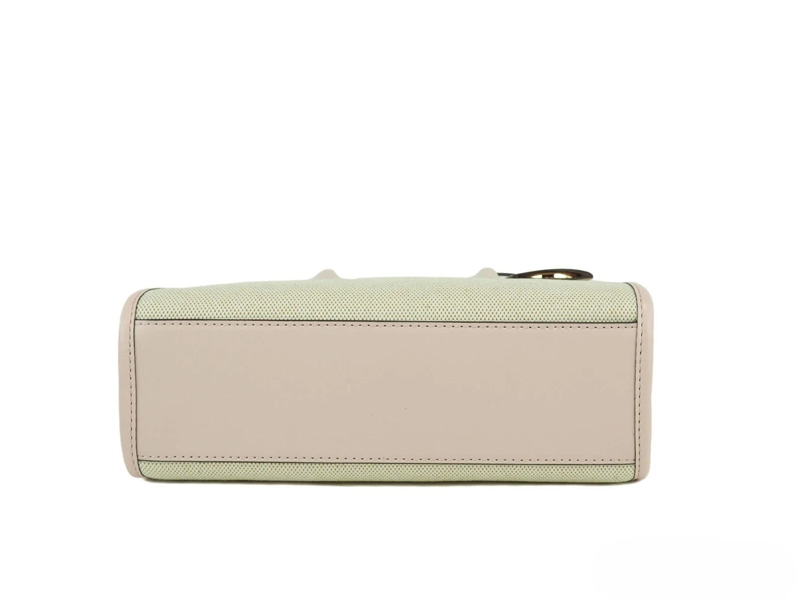 Small Powder Blush Canvas Shopper Crossbody Handbag