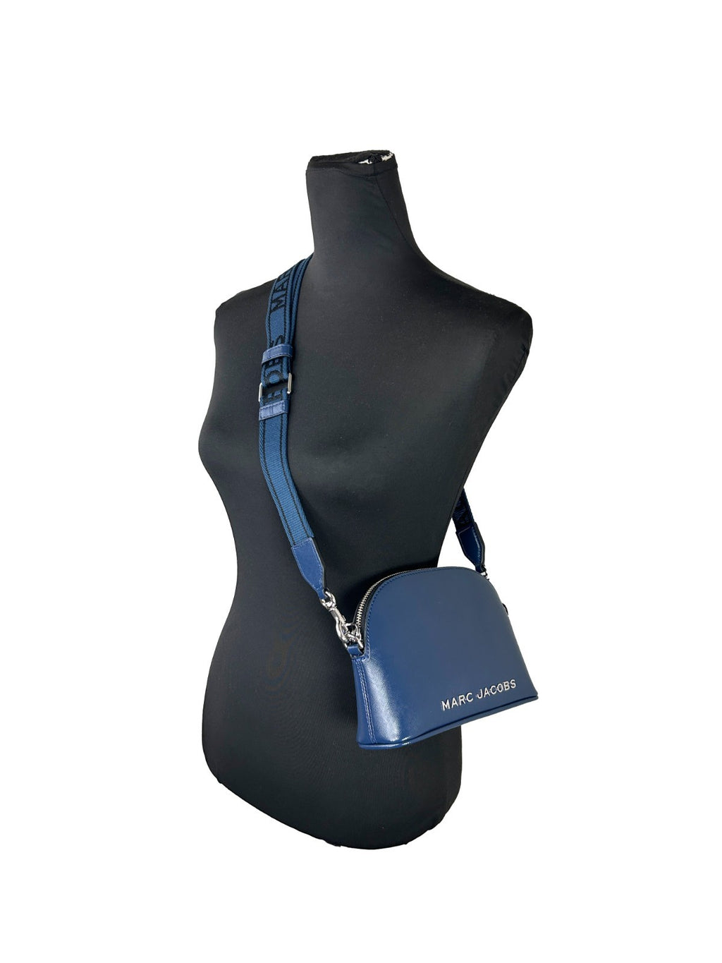 Small Dome Patent Leather Crossbody Bag