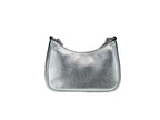 Small Metallic Smooth Leather Pouchette Crossbody Bag