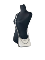 Small Metallic Smooth Leather Pouchette Crossbody Bag