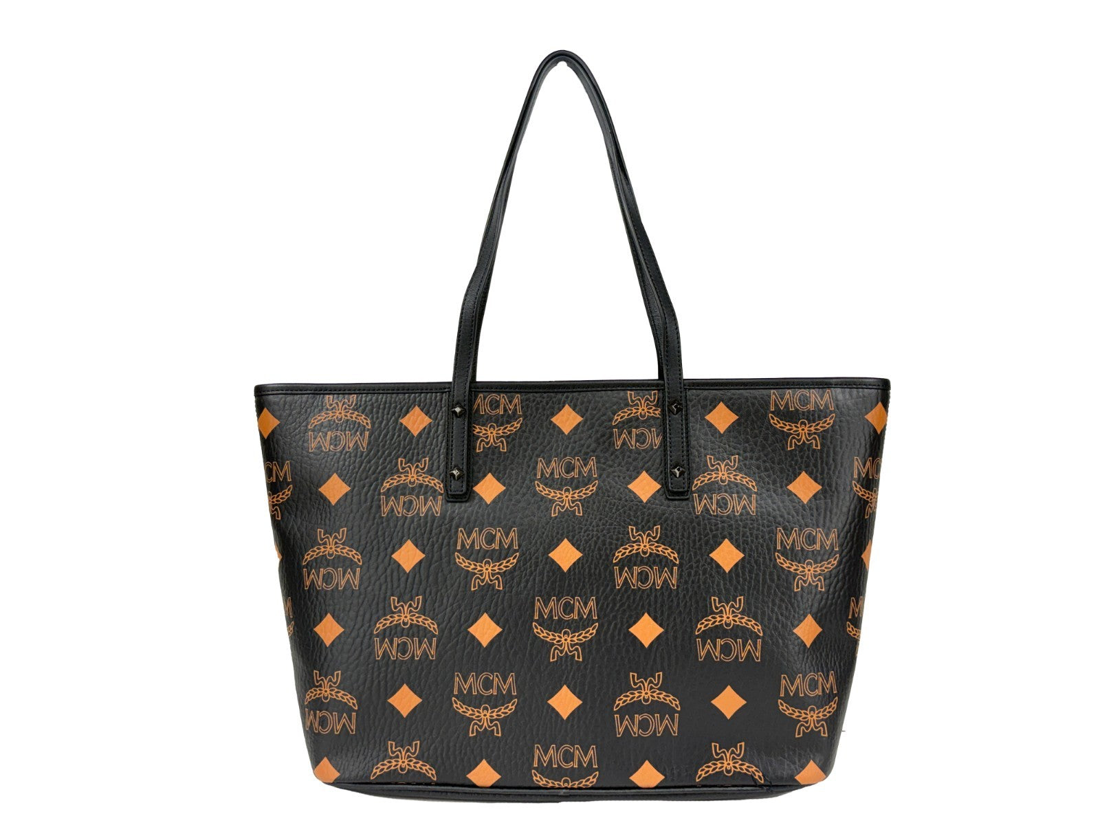 Black Leather Aren Tote Bag