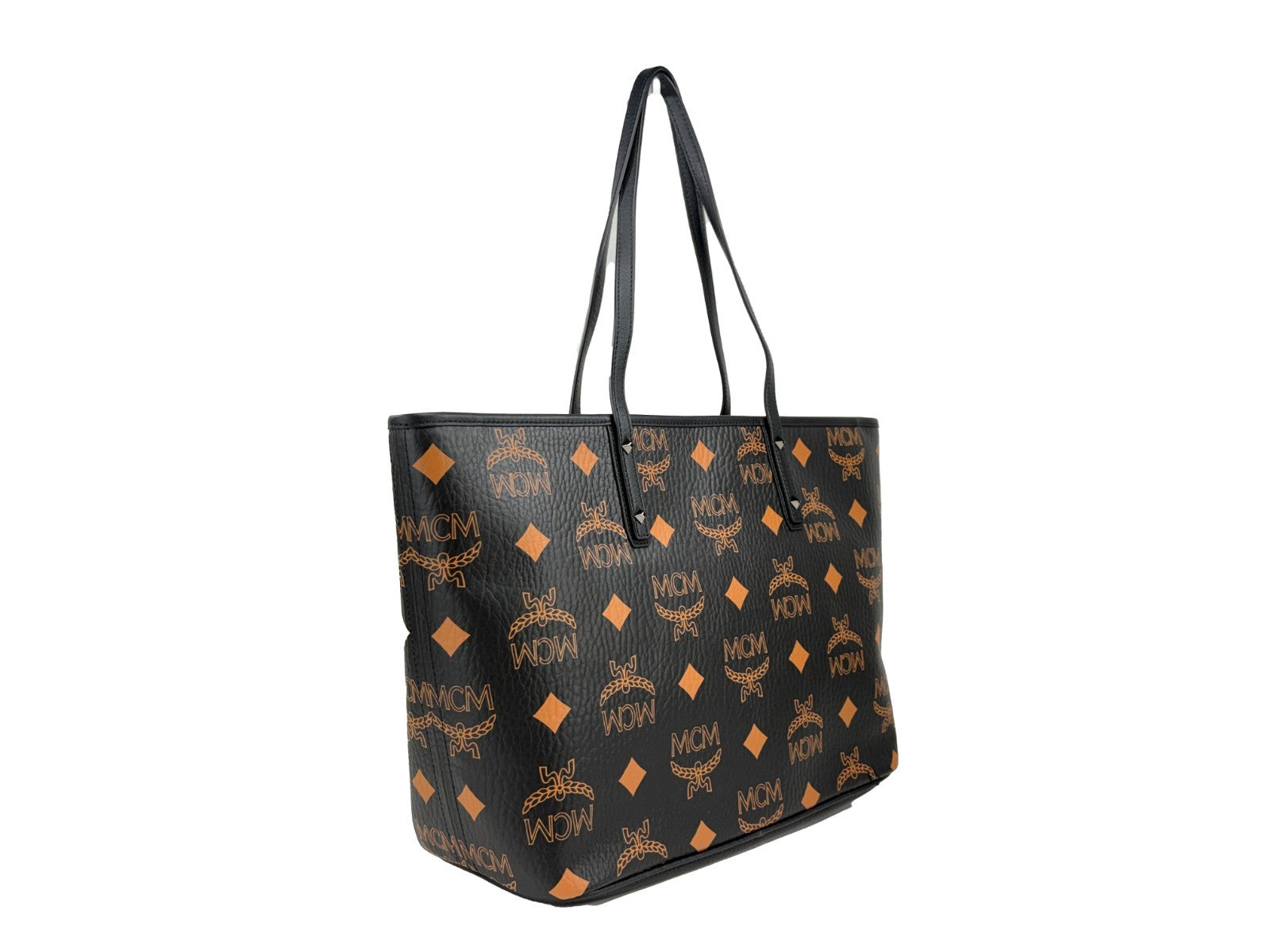 Black Leather Aren Tote Bag