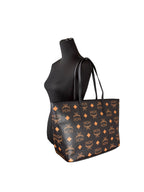 Black Leather Aren Tote Bag