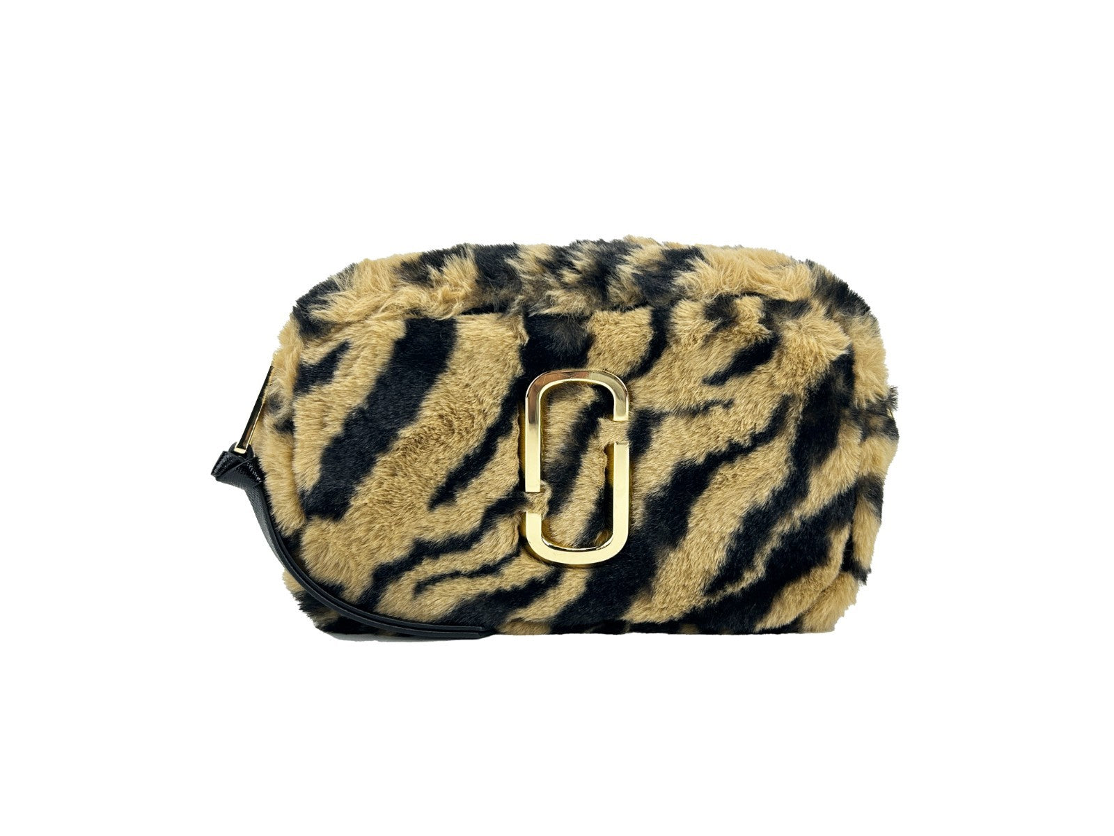 Faux Fur Snapshot Tiger Fur Crossbody Bag