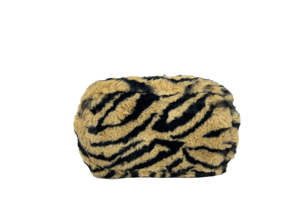 Faux Fur Snapshot Tiger Fur Crossbody Bag