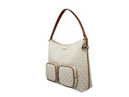 Beige Leather Merritt Shoulder Bag
