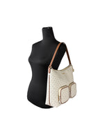 Beige Leather Merritt Shoulder Bag