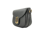 Pebble Leather Saddle Crossbody Bag