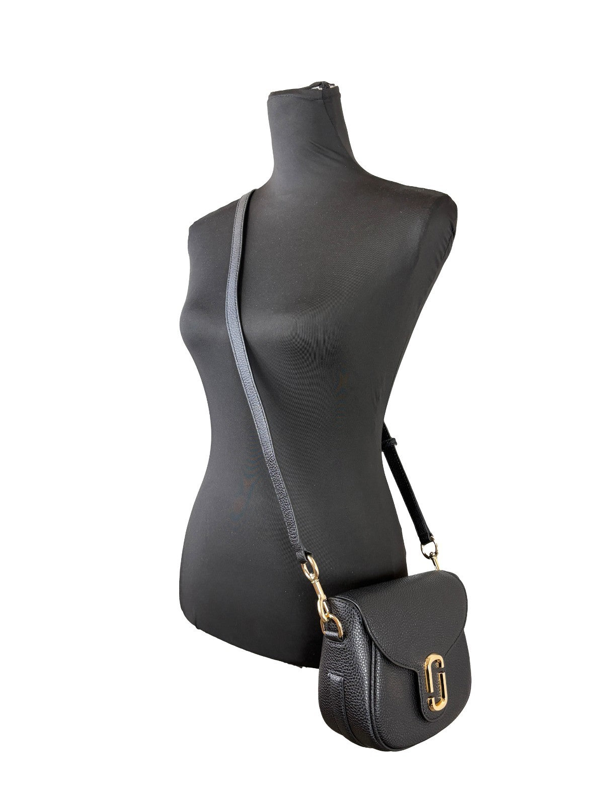 Pebble Leather Saddle Crossbody Bag