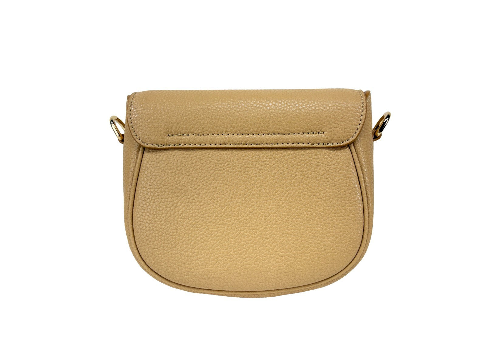 Pebble Leather Saddle Crossbody Bag