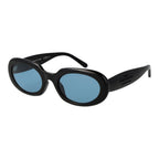 Black Plastic Oval Sunglasses