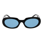 Black Plastic Oval Sunglasses