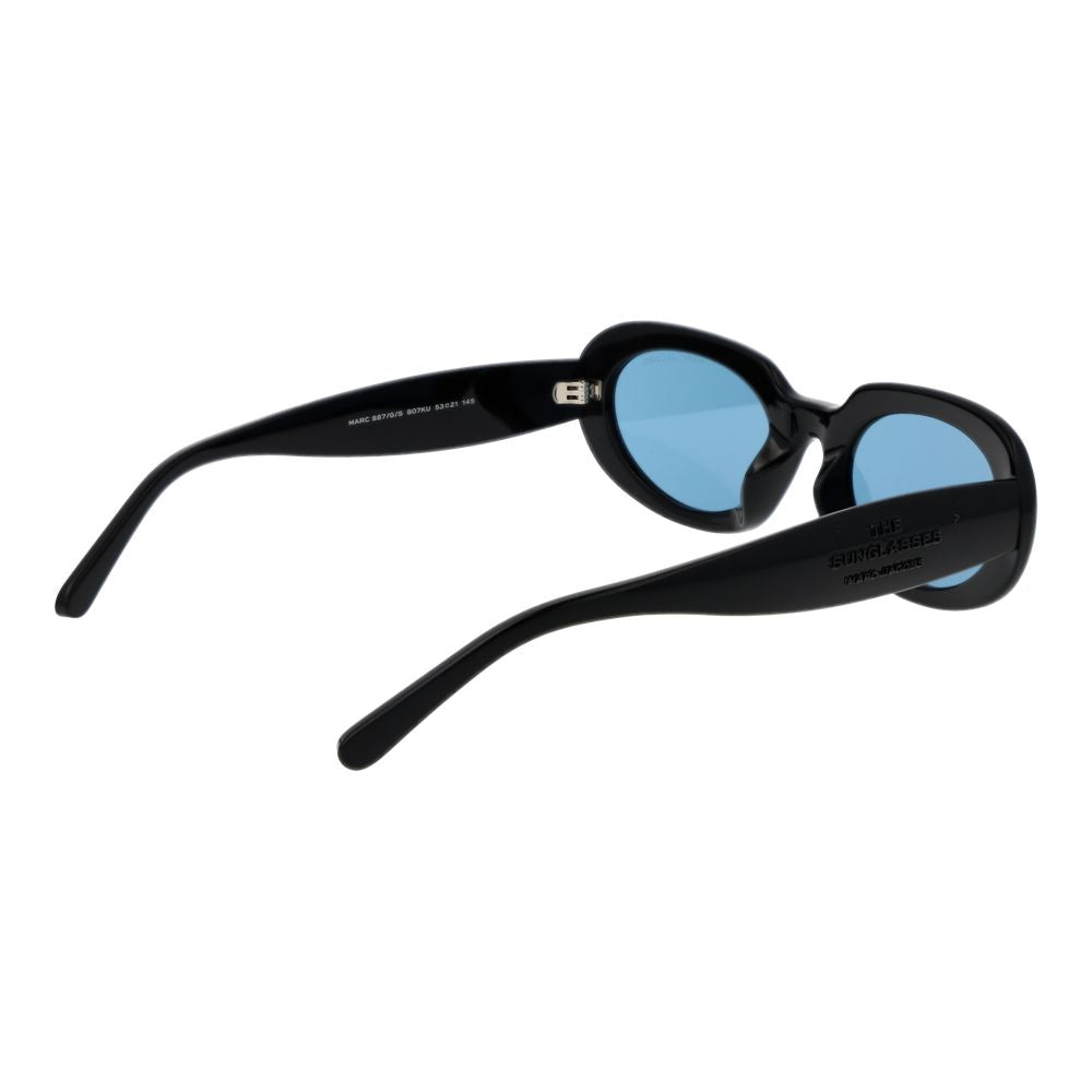 Black Plastic Oval Sunglasses