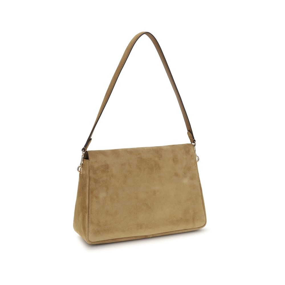 Suede Calf Leather Charlie Shoulder Bag