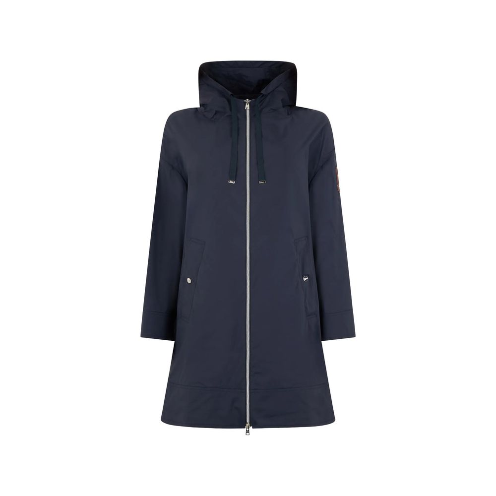 Blue Stretch Polyamide Coat