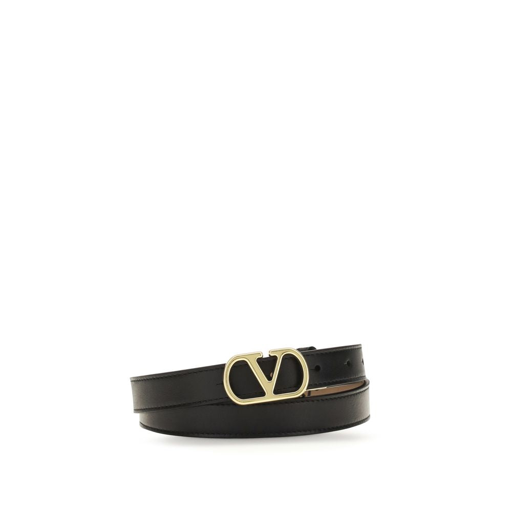 Reversible VLogo Signature Polished Calfskin Belt