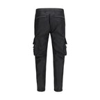 Black Polyamide Slim Cargo Pants