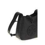 Black Pebbled Leather Miller Swing Crossbody Bag