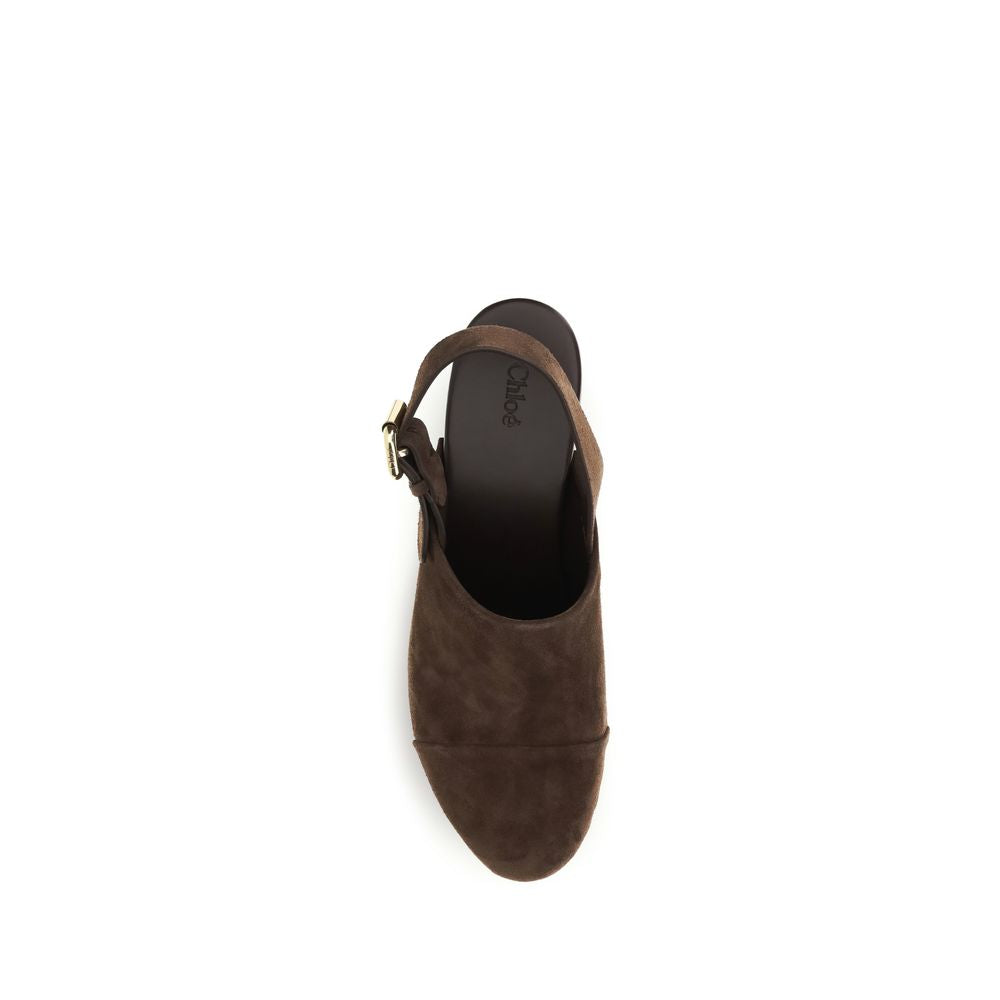 Glossy Calfskin Jeannette Wedge Clogs