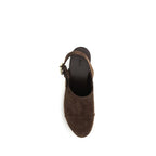 Glossy Calfskin Jeannette Wedge Clogs