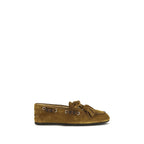Calfskin Suede Slip-On Loafers