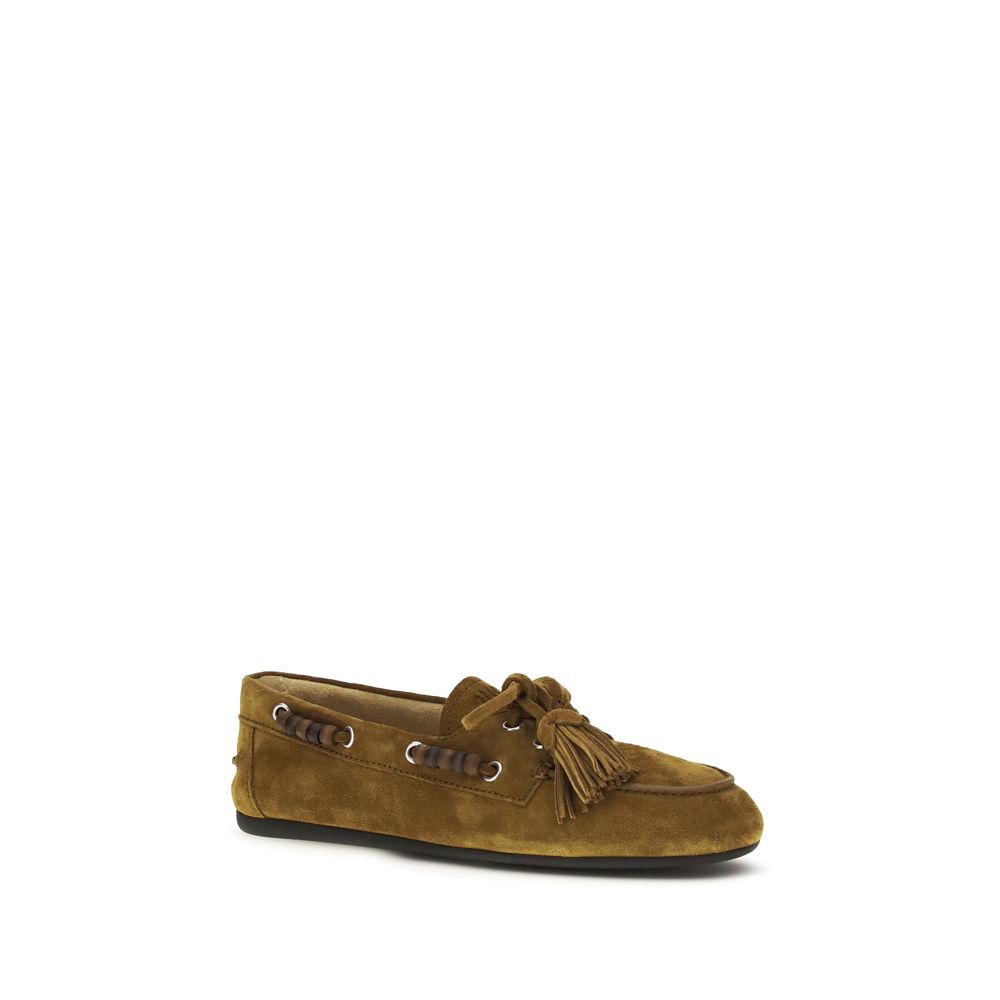 Calfskin Suede Slip-On Loafers