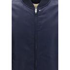 Oversized Blue Polyamide Bomber