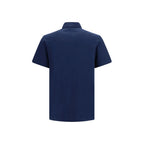 Blue Cotton Piqué Polo Shirt