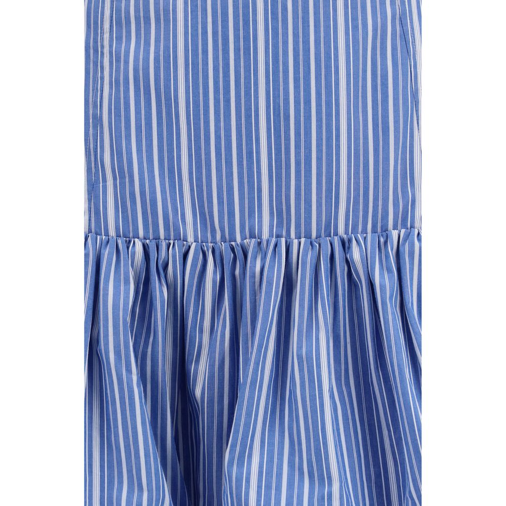 Cotton Striped Mini Balloon Skirt