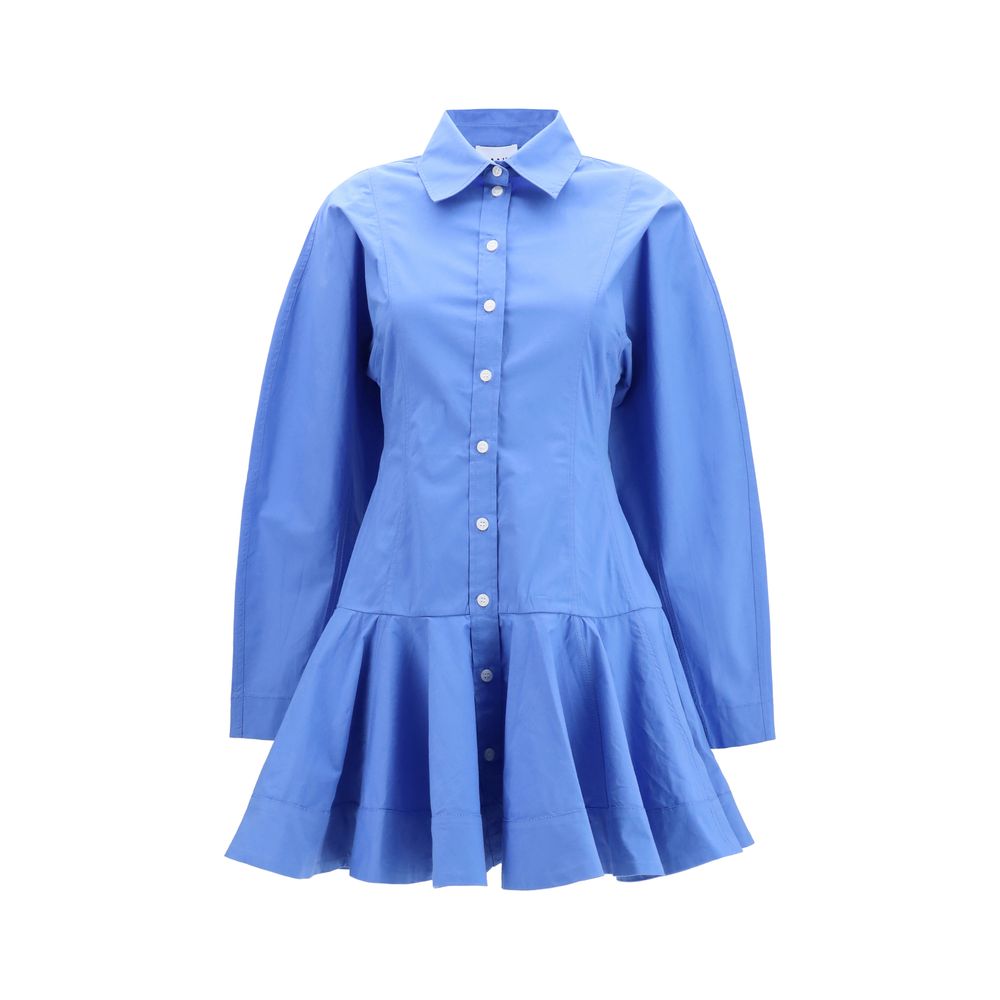 Cotton Balloon Shirt Dress