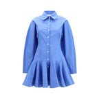 Cotton Balloon Shirt Dress
