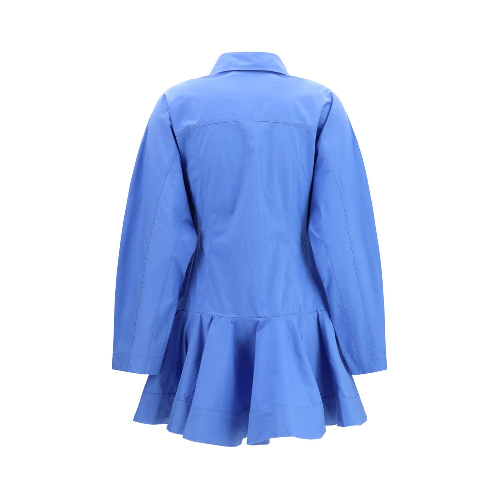 Cotton Balloon Shirt Dress