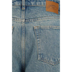 Blue Cotton Stary Oversize Tapered Jeans